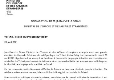 "Commanditaire" de la mort du françafricain Deby, Paris valide le putsch et envoie Macron défier le FACT sur place à Ndjamena